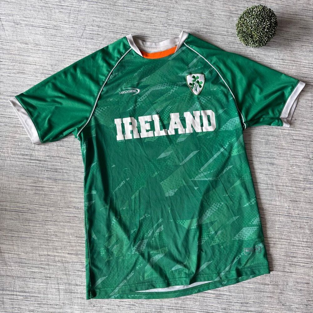 Lansdowne Ireland Rugby Shamrock Green Performance Jersey T Shirt Medium